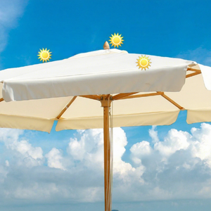 <span class=keywords><strong>Sombrilla</strong></span> de playa de alta gama con poste central de <span class=keywords><strong>madera</strong></span> y 8 varillas, mango largo, para patio y publicidad, mobiliario de exterior - Product Image 5