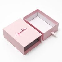 Boîte d'emballage de bijoux écologique à coulissant, carton personnalisé, boîte cadeau rigide avec tiroir