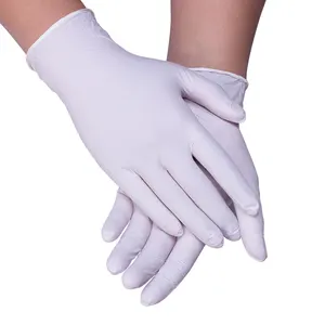 2022 Factory price high quality hot cheap white disposable plastic latex gloves for working