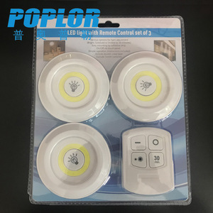Poplor Led Night Light Round Battery Operated Remote Control With 30 Min <b>Timer</b> For Bedroom <b>Kitchen</b> Bathroom - Product Image 4