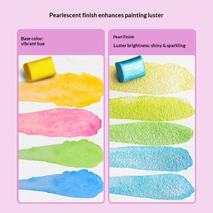 Ensemble de peinture à l'<span class=keywords><strong>aquarelle</strong></span> solide H&B 50/72/90/100 couleurs pour papier et toile, best-seller - Product Image 3