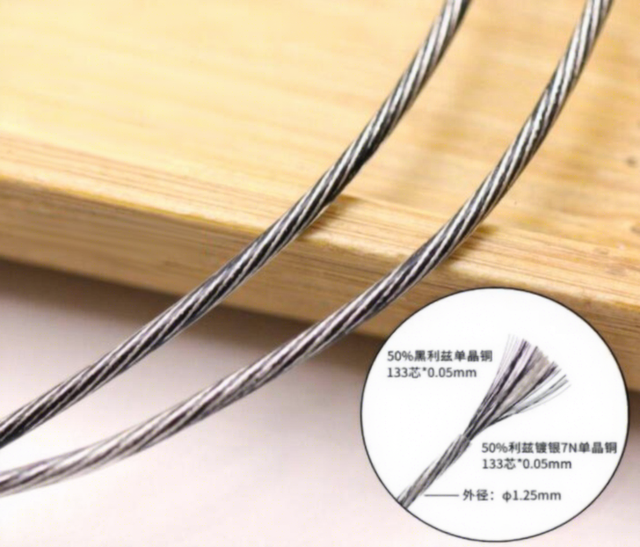 Transparent Color Litz 7N OCC Mixed Stranding Silver Plated HIFI Wire with RCA Connector for Microphone Twisted Pair Audio Cable