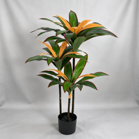 Plante artificielle décorative en plastique Dracaena, grand arbre en pot, fausse verdure pour la décoration intérieure de la maison, de l'hôtel, du café, du bureau, anniversaire