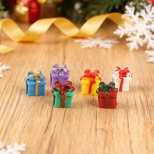 <b>Christmas</b> Resin Gift Box <b>Charms</b> with Bows Colorful Mini Flatback Cabochons for DIY Crafts - Product Image 4