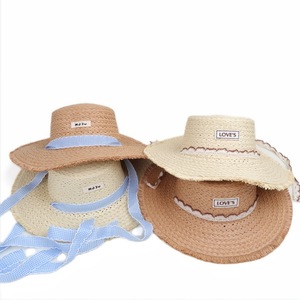 Sombrero de Paja Flexible de Ala Ancha con Protección Solar para Mujer, Estilo Playa, 2024 - Product Image 1