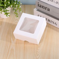 Prix d'usine Boîte d'emballage cadeau pliante personnalisée en papier kraft pour gâteau de dessert avec fenêtre pour la cuisson
