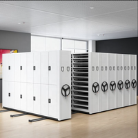 Compacteur de dossiers en acier, Compacteur mobile, Armoires de classement, Système d'étagères mobiles, Système de stockage de dossiers