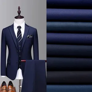 Factory Wholesale High Quality Plain Twill Woven Suit Clothing Material Fashion Business Office Suit Fabric