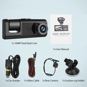 Video Recorder Dash Cam 3 Phía Trước 1080P Vòng Lặp Ghi Âm Xe <span class=keywords><strong>Dvr</strong></span> 2-Inch IPS Màn Hình Hộp Đen Được Xây Dựng-Trong Wifi Cho Ứng Dụng Điều Khiển - Product Image 4
