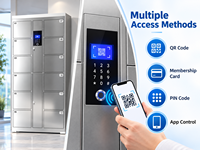 Intelligenter Schließfachautomat mit Softwaresteuerung und integriertem Touchscreen zum Aufladen von Mobiltelefonen, anpassbar für Fitnesscenter und Paketlieferungen