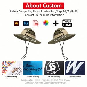 Chapeau de soleil d'extérieur OEM avec logo personnalisé brodé, chapeau bob pour la pêche et la randonnée, design tricoté assorti aux couleurs - Product Image 2