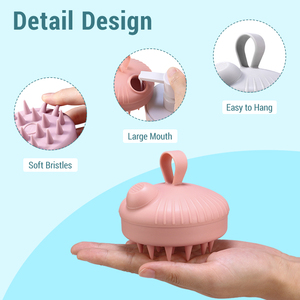 OEM ODM Silicone Shampoo <b>Brush</b> Soft Scalp Massager Hair Scalp Scrubber Deep Cleaning BPA Free Custom Logo - Product Image 2