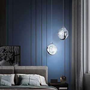 Stile nordico <span class=keywords><strong>camera</strong></span> <span class=keywords><strong>da</strong></span> <span class=keywords><strong>letto</strong></span> comodino <span class=keywords><strong>lampadario</strong></span> di cristallo 2025 argento Bubble Ball globo di alta qualità soggiorno <span class=keywords><strong>camera</strong></span> <span class=keywords><strong>da</strong></span> <span class=keywords><strong>letto</strong></span> a Led luce pendente - Product Image 2