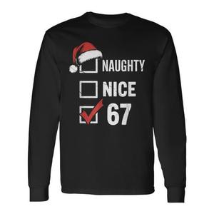 Maglietta a maniche lunghe Christmas Naughty Nice 67 per i regali natalizi di Gen Alpha - Product Image 1