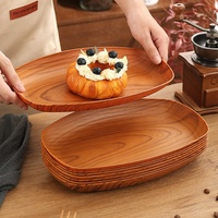 Assiette rétro réutilisable en plastique PP sans BPA, de qualité alimentaire, écologique, de 12 pouces, pour les fêtes, les pique-niques et les mariages