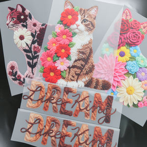 Designs Mardi Gras Easter Floral Wedding Dream Chenille Dtf Transfers Cat Rabbit <b>Bear</b> Cartoon Dtf Transfer For T-Shirt For Kids - Product Image 1