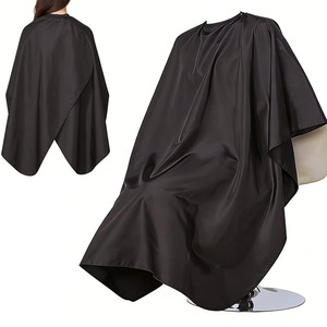 Mantella da Taglio Capelli <span class=keywords><strong>Unisex</strong></span> Nera Antiaderente di Alta Qualità, Personalizzabile con Logo, Impermeabile, in Nylon, Professionale per Parrucchieri - Product Image 4