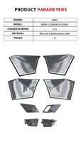Couvre-haut-parleurs en acier inoxydable éclairé synchronisé avec la lumière ambiante, 8 pièces, pour BMW X1 U11, accessoires intérieurs de voiture