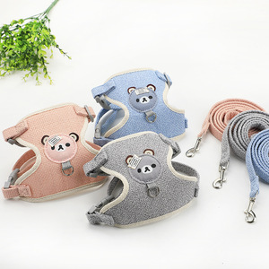 Cute teddy bear cat leash for adult cats and kittens, wholesale small dog leashes for Bichon Frises and Teddy Bears. - Product Image 1