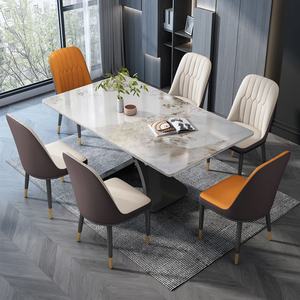 Ensemble de table à manger carrée de luxe italienne, meubles de salle à manger, ensemble de table à manger - Product Image 6