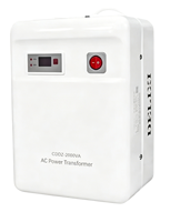 Transformateur CA monophasé haute efficacité à noyau torique, entrée universelle 110V-220V, double sortie 100V/110V pour appareils intelligents