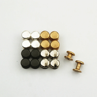 Vis Chicago en laiton massif plaqué nickel argenté antique, 20 pièces, 10mm*5mm et 10mm*8mm, finition noire BOR, filetage fin, en pouces