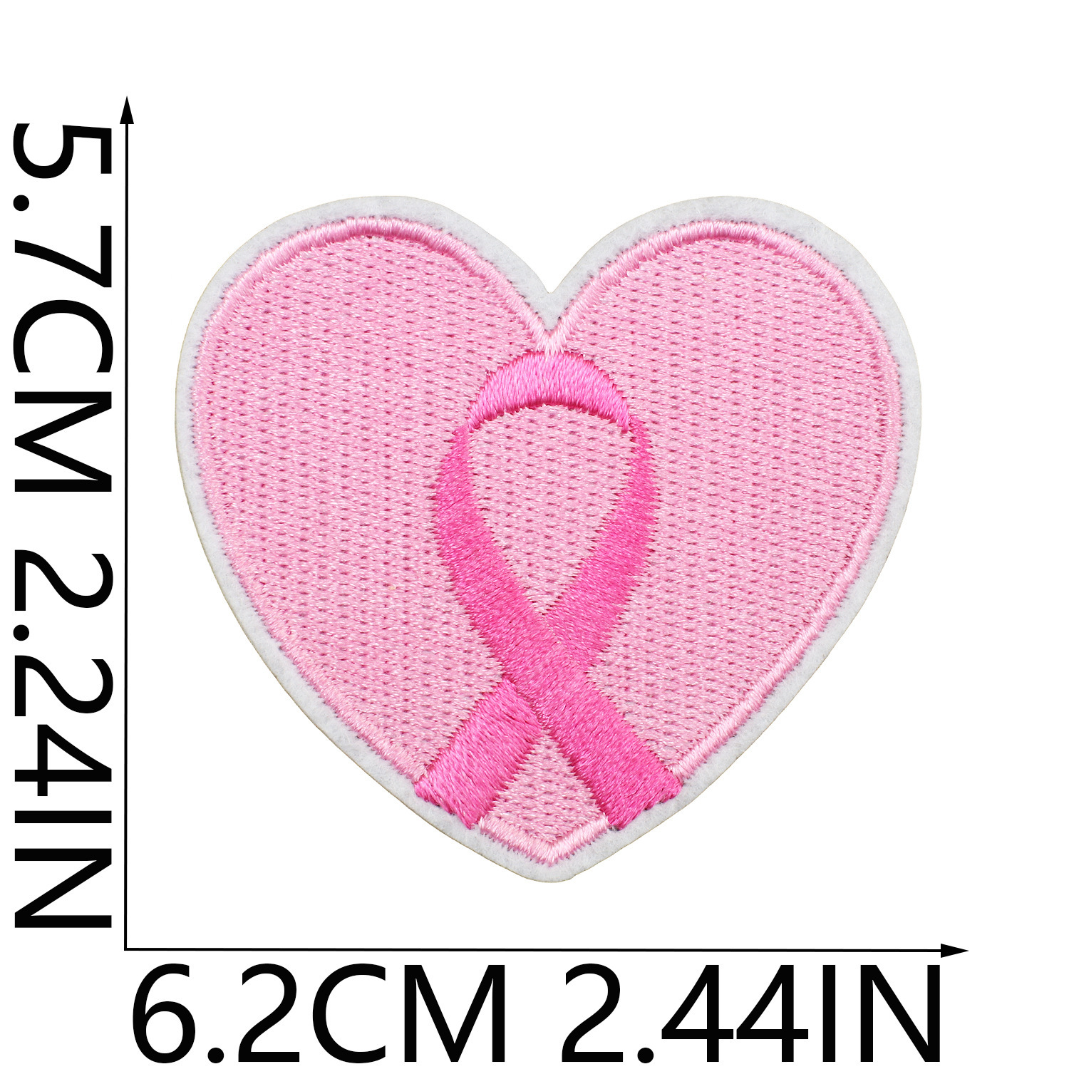 Embroidery Pink Ribbon Patches Heat Transfer Breast Cancer Awareness ...
