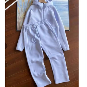 Ensemble de survêtement Tech Fleece personnalisé avec sweat à capuche zippé et pantalon de jogging, deux pièces, streetwear homme - Product Image 1