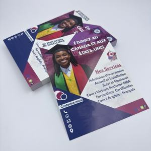 Berkelas 210X100mm 157gsm Cina kustom Multi desain pribadi layar penuh penuh kosmetik promosi Carousel selebaran medis - Product Image 6