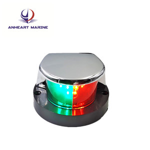 Anheart Marine Boat Navigation <b>Light</b> <b>Led</b> 12Vdc Waterproof Zinc Alloy Cover <b>Red</b> Green Signal Lamp - Product Image 1