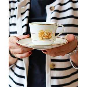 Service à thé et café complet Richard Ginori Lago 6 pièces avec décoration Alviero Martini, capacité 600 ml, expédition manuelle pour hôtels - Product Image 5