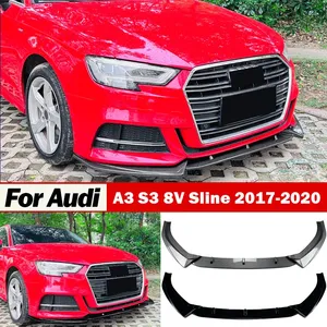 Para Audi A3 S3 8V Sline 2017-2020, alerón delantero, labio protector inferior, difusor, protector de parachoques, decoración, kit de carrocería, tuning - Product Image 1