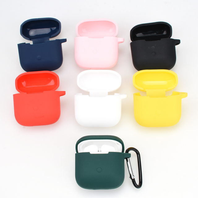 New Arrival Shockproof Soft Silicone Wireless Earphone Protective Cover Case for Xiaomi Redmi Buds 3 Case With Hook