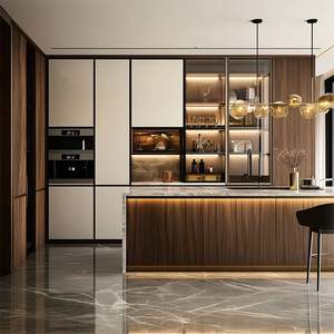 Gabinetes de Cocina Modernos Personalizados con Isla, Producción y Envío Rápidos, Madera Sólida, Estándar Americano para Uso Doméstico - Product Image 5