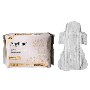 Serviettes hygiéniques de nuit super absorbantes haut de gamme, professionnelles, 290 mm, 7,5 g, en coton respirant, avec logo personnalisé et ailettes - Product Image 4