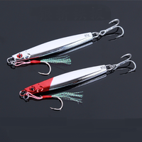 Placage électrolytique de haute qualité, chute lente métal plomb jig leurre poisson lancer appât bionique couteau argenté miroir 60/80/100/120/150g