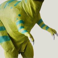 Costume de dinosaure de dessin animé de l'usine de Zigong, avec design de jambes dissimulées et éclairées, tailles personnalisées, pour parcs à thème, centres commerciaux, fêtes foraines et événements en direct