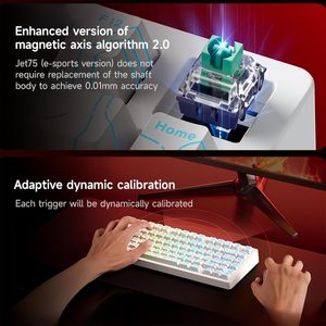 Teclado para Juegos <span class=keywords><strong>RGB</strong></span> Shellbox Jet de Tamaño Completo con Disparo Rápido, Interruptor Magnético con Efecto Hall, Accionamiento Ajustable, USB-C con Cable Hiper-Rápido - Product Image 5