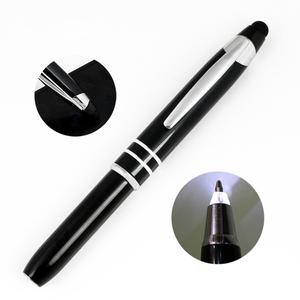 Stylo métallique multifonctionnel 3 en 1 personnalisé Lexi avec pointe lumineuse et stylet - Product Image 5