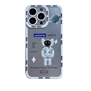 gümüş retro telefonu Suppliers-Özel toptan retro sokak moda metalik elektro aksesuar iphone 13 koruyucu kapak coque telefon kılıfı