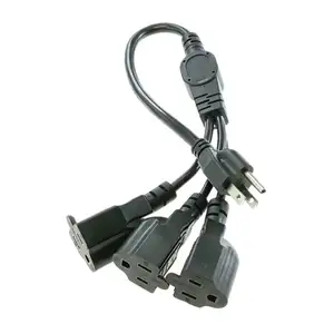 Hoge Kwaliteit Goede Prijs Sjt 18awg 1.8M Custom Usa 3 Pin Plug Naar C13 Us Computer Netsnoer Ac Kabel