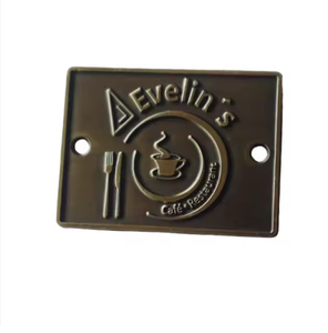 Biển tên kim loại, nhãn mác đồ gỗ, biển hiệu nhôm khắc logo tùy chỉnh, bán buôn nhà máy, mạ đồng cổ - Product Image 3