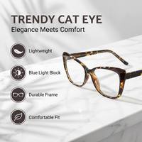 Lunettes de lecture anti-lumière bleue œil de chat pour femmes, monture légère en TR90 et PC, idéales pour le bureau et l'ordinateur