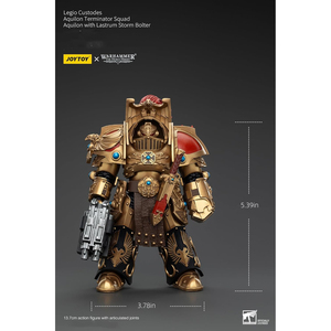 Figura de Acción JOYTOY Warhammer Aquilon Terminator <span class=keywords><strong>Squad</strong></span>, Aquilon con Lastrum Storm Bolter, Escala 1/18, Modelo Coleccionable Mecha - Product Image 6
