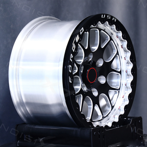 ล้อฟอร์จ S77 แบบ Beadlock ขนาด 15x10 17x10 6x135 6x5.5 ขัดเงา ลายหลายก้าน แบบ Staggered สำหรับ Ford F150 Chevy Silverado รถดรากรถบรรทุก - Product Image 3