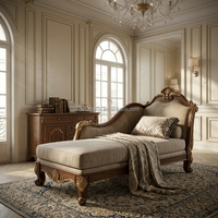 Maßgefertigtes Luxuriöses Neoklassisches Königliches Schlafzimmer-Set Massivholz Blattgold-Bettmöbel für 5-Sterne-Hotel & Villa FF&E-Projekt