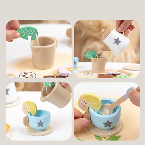 Nouvel Arrivage en Gros : Ensemble de <span class=keywords><strong>Thé</strong></span> en Bois Montessori, Jouets d'Imitation, Jeux Interactifs Amusants Parents-Enfants - Product Image 5