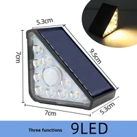 Nouvelle Lampe Murale Solaire Nocturne OEM d'Usine à Lumière Chaude, Sept Couleurs Fixes, Multi-Modes, pour Scène, Marches et Escaliers