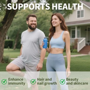 Cápsulas <span class=keywords><strong>de</strong></span> colágeno compuestas <span class=keywords><strong>de</strong></span> suplementos nutricionales vitamínicos personalizados OEM <span class=keywords><strong>de</strong></span> alta calidad para hombres, mujeres, salud del cabello, adultos - Product Image 2