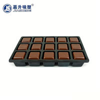 Plastique de qualité alimentaire de haute qualité pour boîte d'emballage de bonbons au chocolat truffe Bonbon plateau à chocolat en plastique